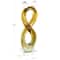 12" Amber Yellow Glass Abstract Infinity Sculpture